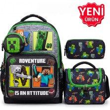 Freedom 4’lü Set, Erkek Çocuk Desenli Ilkokul Okul Çantası + Beslenme Çantası + Kalemlik + Silgilik