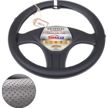 PINUKS TC15-150012 Direksiyon Kılıfı Poşetli Geçme 38CM N.siyah Yüzük Beyaz Ithal Premium