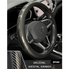 PINUKS FXX-003 Direksiyon Kılıfı Poşetli Geçme 38CM Parlak Karbon Çember Siyah Ithal Premium