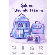 Çantam Gelsin Kore Model 3’lü Ilkokul Çanta Seti, Sırt Çantası + Beslenme Çantası + Kalemlik