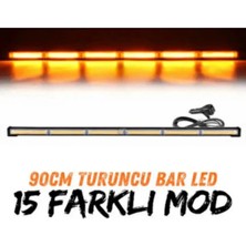 PINUKS Benmax BX12 003 Off-Road LED Bar Proj. 12V-24V 6 Cop LED 90CM 14 Fonk. Çakar Sarı Sarı Ithal Premium