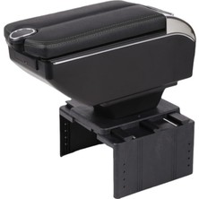PINUKS TC30-291001 Kolçak Kol Dayama Çok Fonk. 7 USB Li  Siyah Çift Açılır Ithal Premium