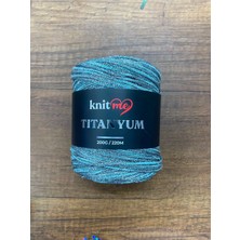 Knitme Titanyum Simli Çanta ve Aksesuar Örgü Ipliği 200 gr  Gri No:1