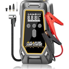 PINUKS CNK19-130001 Hava Kompresörü + Powerbank Usb+Typc +Akü Takviye Dijital Ekran 12000MAH Lf-K5 Ithal Premium