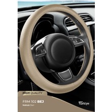 PINUKS TC15-150208 Direksiyon Kılıfı Poşetli Geçme 38CM Noktalı Bej  F102 Ithal Premium