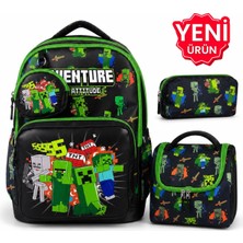Freedom 4’lü Set, Erkek Çocuk Desenli Ilkokul Okul Çantası + Beslenme Çantası + Kalemlik + Silgilik