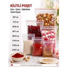 İsopack Kilitli Poşet 6x7 cm 100 Paket Kına,çerez,şekerleme,ziynet Eşyası Paketleme