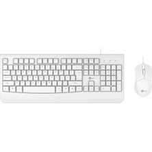 Lenovo Lecoo CM101 Q Türkçe USB Beyaz Klavye + Mouse Seti