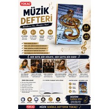 Marka Tokaç A4 Müzik Defteri Karton Kapak 40 Yp-Sol Anahtarı