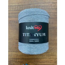 Knitme Titanyum Simli Çanta ve Aksesuar Örgü Ipliği 200 gr Gümüş No:6