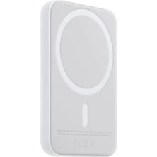 MuhendisTech Taşınabilir Powerbank 5000 mAh Kablosuz Şarj Cihazı iPhone Android Uyumlu Beyaz