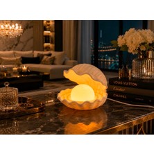 3dlab Ocean Pearl Istiridye Inci Gece Lambası LED Dekoratif Masa Lambası