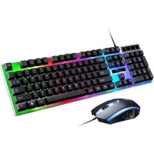 Tastech Gaming Set Kablolu LED Işıklı Oyuncu Klavye & Mouse Seti USB Girişli