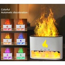 Tastech 3D Alevli Oda Hava Nemlendirici Himalaya Tuzlu Humudifier Aroma Difizör 250ML Ultrasonik Koku Cihazı Beyaz
