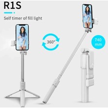 Tastech Bluetooth Lu LED Işıklı Selfie Çubuğu Uzaktan Kumandalı Yatay ve Dikey Kullanabilme Özçekim Tripod