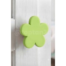 Toptan3D (5 Cm) Fıstık Yeşili Çiçek Dolap Kulpu, Modern Mobilya Kulpu, Çiçek Kulp (Kulp Vidası Dahildir)
