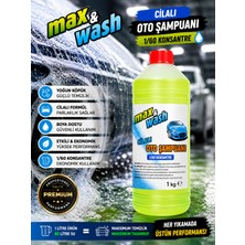 Max&wash 1 kg Cilalı Oto Şampuanı 1/60 Konsantre | Profesyonel Yüksek Köpüklü Araç Yıkama Şampuanı