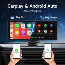 Tastech 10.26 Inç Car Play Ios Android Uyumlu 4K Ultra Hd Ön Arka Araç Kamerası Büyük Ekran Wifi Bluetooth