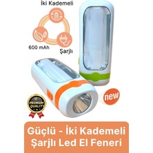 Svein Özel Üretim Dayanıklı Güçlü Aydınlatma Taşınabilir Kamp Iki Kademeli 600 Mah Şarjlı LED El Feneri