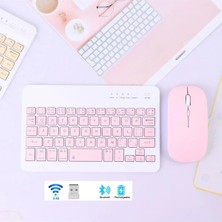 Tastech Bluetooth + USB Wireless Klavye Mouse Seti Sessiz Şarjlı Bt+Usb Mouse & Keyboard Set