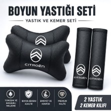 Brtshopping Citroën Yeni Logo Ortopedik Boyun Yastığı ve Kemer Kılıfı – Premium Araba Içi Set