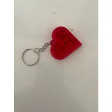 Aycer 2'li Kırmızı Harika Şık Tasarım Anahtarlık