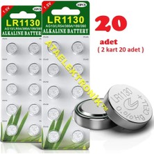 Ata Elektronik 2 Kart 20 Adet 189 Alkaline LR54 AG10 V10GA Lr 1130 389 SR1130 Düğme Terazi Saat Baskül Oyuncak Pili