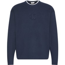 Calvin Klein Ls Embossed Logo Crewnk Sweater
