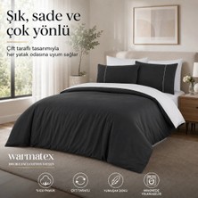 %100 Pamuk Saten Double Face Çift Kişilik Nevresim Takımı
