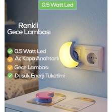 Bnl Ticaret Bebek Uyku Işığı Çocuk Odası Karanlık Korkusu İçin Loş LED Ay Lambası Göz Yakmayan Gece Lambası