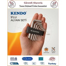 Kendo Alyan Anahtar Takımı - Allen Anahtar Seti - 9 Parça