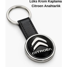 SAVEK Premium Citroen Anahtarlık Krom Kaplama Oto Anahtarlık Metal Gövde Citroen Araba Aksesuar