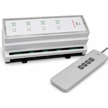 Sanec 12V 4 Kanal Optokuplörlü Röle RT-109 Ray Tipi Kutu + 1 Adet 433 Mhz Uzun Menzil Kumanda 3000 Metre