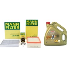 Volkswagen Golf 7 1.6 Tdı Periyodik Bakım Seti (Yakıt Hariç) Mann Marka Castrol 5W-30 Ll Motor Yağı