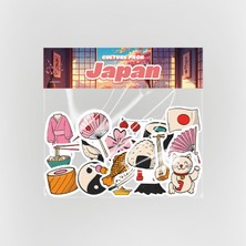 Baprile Japon Temalı Kültürel 42 Adet Sticker Paketi Japonya Laptop Termos Telefon Etiket Seti