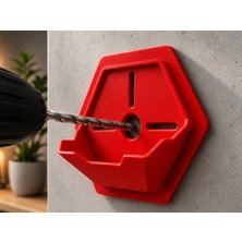 Veriqo 3D Matkap Toz Toplama Aparatı | Duvar Delme Toz Tutucu | Matkap Toz Haznesi | Tozsuz Delme Yardımcısı Kırmızı