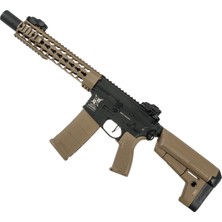 Delta Armory M4 AR15 Keymod 10'' Predator Charlie Tan Siyah Aeg Airsoft Tüfek / Pil Şarj Setli