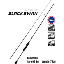 Fujin Ajime Black Swan 175CM 02-3gr Aji Lrf Kamışı