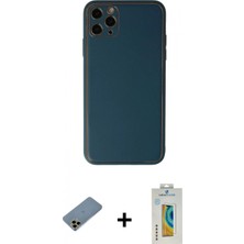 Marsilyan™- iPhone 11 Pro Max Kılıf Yadigar Klasik - Siyah Polymer Nano Ekran Koruyucu + Shine Kamera Lens Koruma Cam - Gd