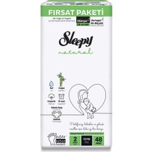 Natural Bebek Bezi Fırsat Paketi 2 Beden 36 kg 48 Adet