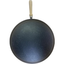Özel Home Wolf Cast 36 cm Granit Gözleme Tavası Ahşap Saplı | Bazlama, Gözleme ve Krep Tavası