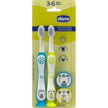 Chicco 3-6 Yaş Tiger Panda 2'li Çocuk Diş Fırçası