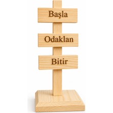 Vuud Kişiye Özel Ahşap Manifesto Standı - Masaüstü yazı Standı