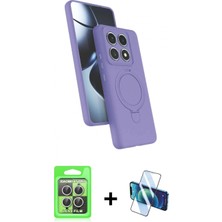 Marsilyan™- Mi 14T Pro Kılıf Iz Işık Koleksiyonu - Siyah 3D Antistatik Seramik Nano Ekran Koruyucu + Raze Metal Kamera Lens - Gs