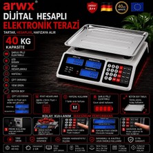 Arwx Yeni Nesil 40 kg Elektronik Terazi 2 Gram Hassasiyetli Şarjlı Terazi