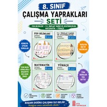 Ata Yayıncılık 8.sınıf Çalışma Yaprakları Seti (4 Kitapçık)