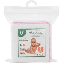 Erca Home Tekstil Ürünleri 6 Lı Bebek ve Çocuk Sırt Havlusu Kız-Erkek Bebek Ter Bezi %100 Pamuk (27X27 Cm)