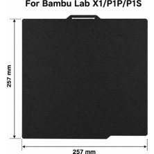 Birfigurum Bambu Lab X1/P1P/P1S Peı Manyetik Tabla-Siyah 257X257XMM