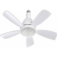 Belirtilmemiş Fim Kristal 50W Ledli 5 Kanat Tavan Vantilatörü 1154 Kumandalı 3 Renk E27 Duy