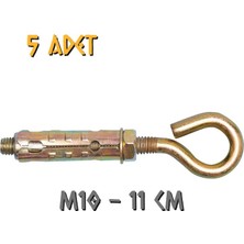 Made Kapalı Kancalı Çelik Dübel M10 - 5 Adet